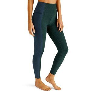 Beyond Yoga Vitality COLORBLOCK High Waisted Midi Legging Spacedye Green Navy